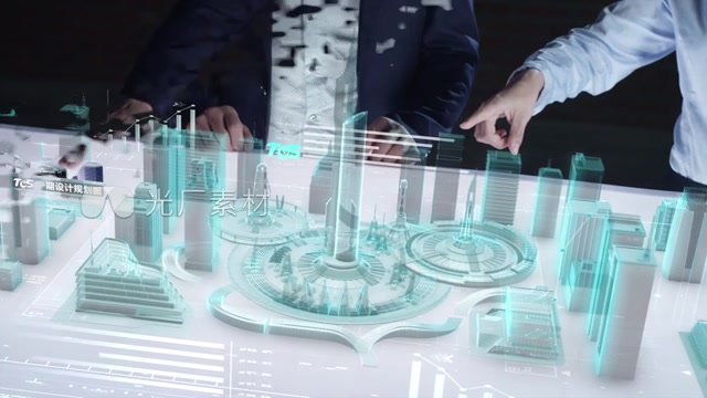 高科技图文展示地图