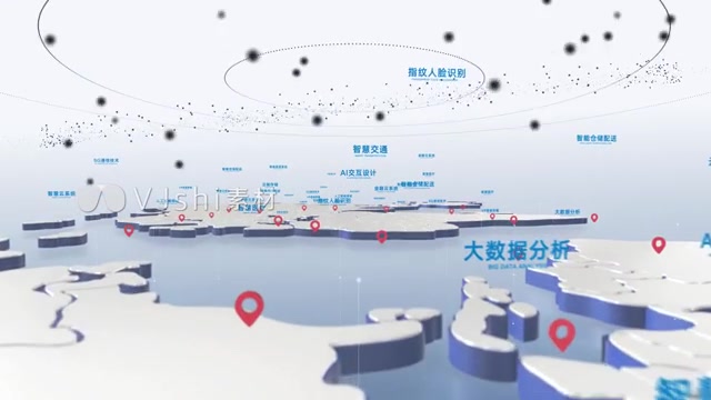 高科技商务金融报表地图