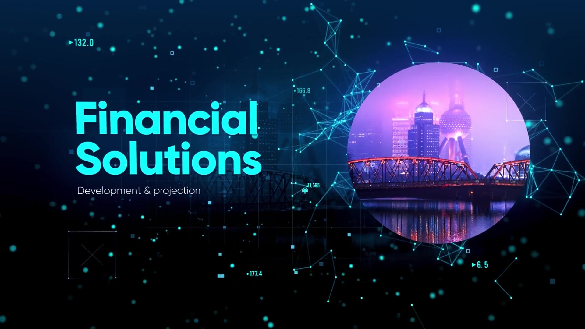 高科技图文展示金融报表